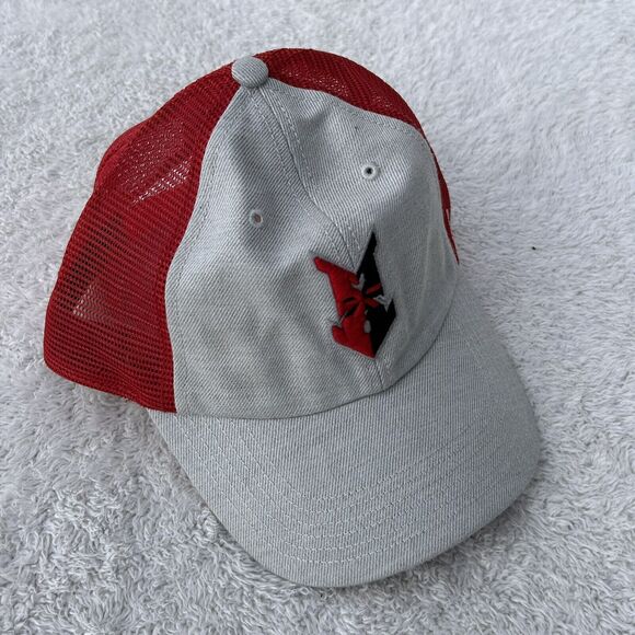 Indianapolis Indians Gray Red Mesh Trucker Hat Cap 47' Minor League Baseball - Picture 1 of 15